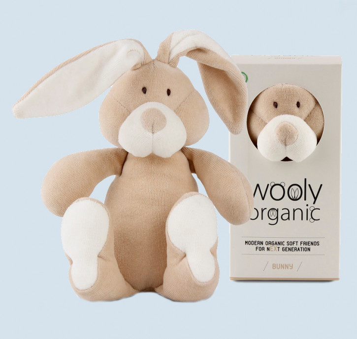 wooly cuddly animal bunny, rabbit small - organic cotton