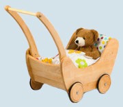 doll bed and doll pram