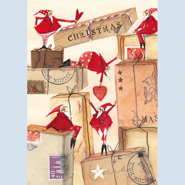 Grätz Verlag - Postkarte - Weihnachtskarte, Weihnachtsmännerer