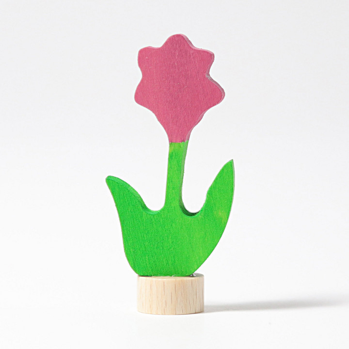 Grimms decoration figure - flower, pink