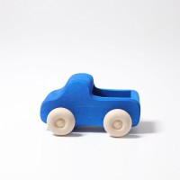 Grimms wooden toy - large truck, blue