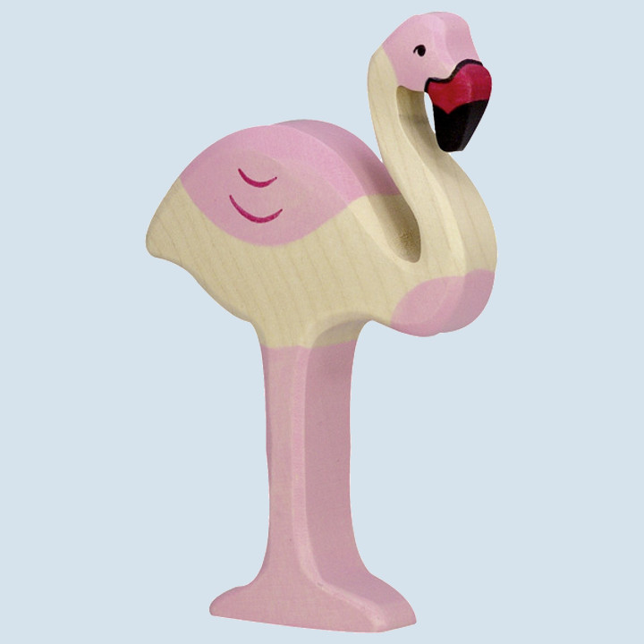 Holztiger Spielfigur - Holztier Flamingo