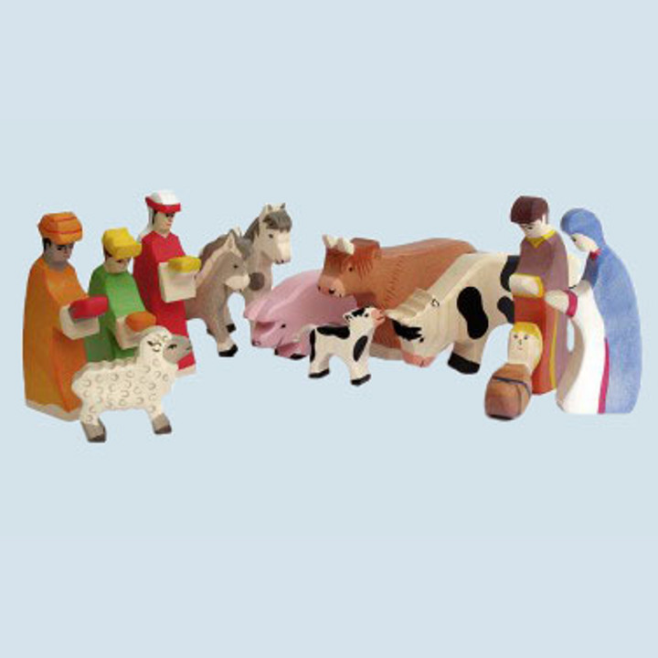 Holztiger - wooden figures for christmas crib - set