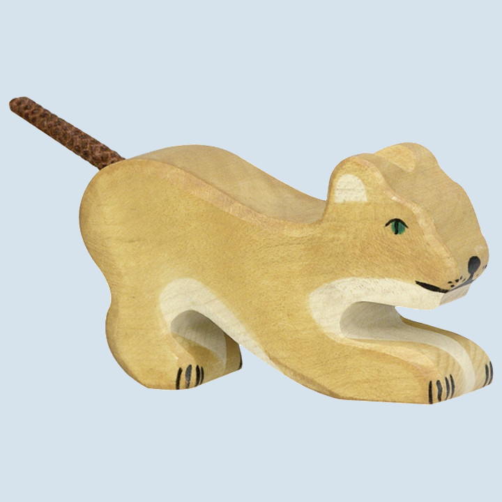 Holztiger - wooden animal - little lion