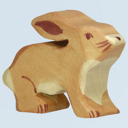 Holztiger Spielfigur - Holztier Hase - klein