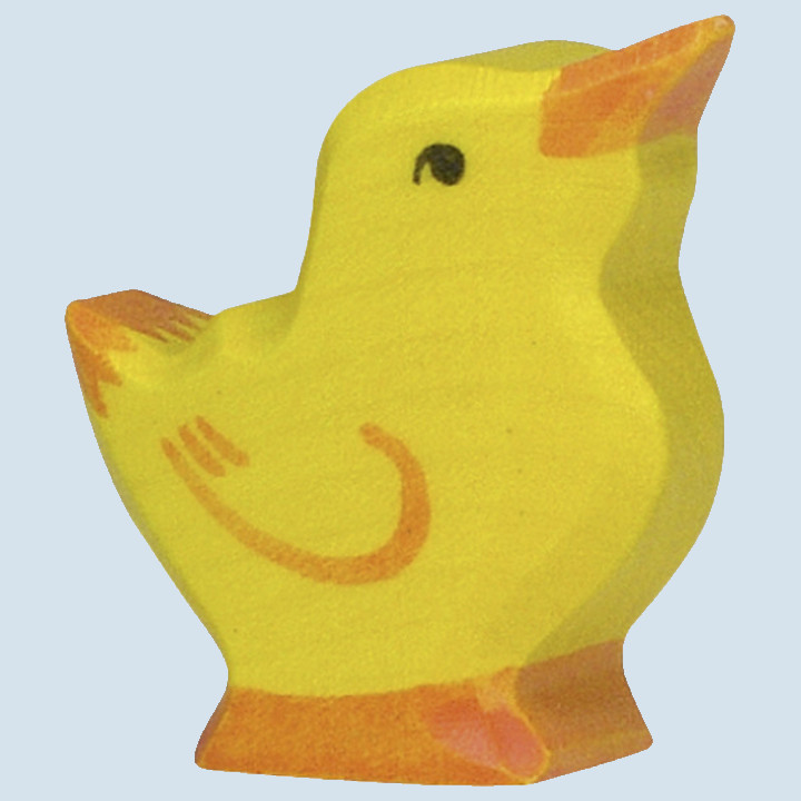 Holztiger - wooden animal - chick, head raised