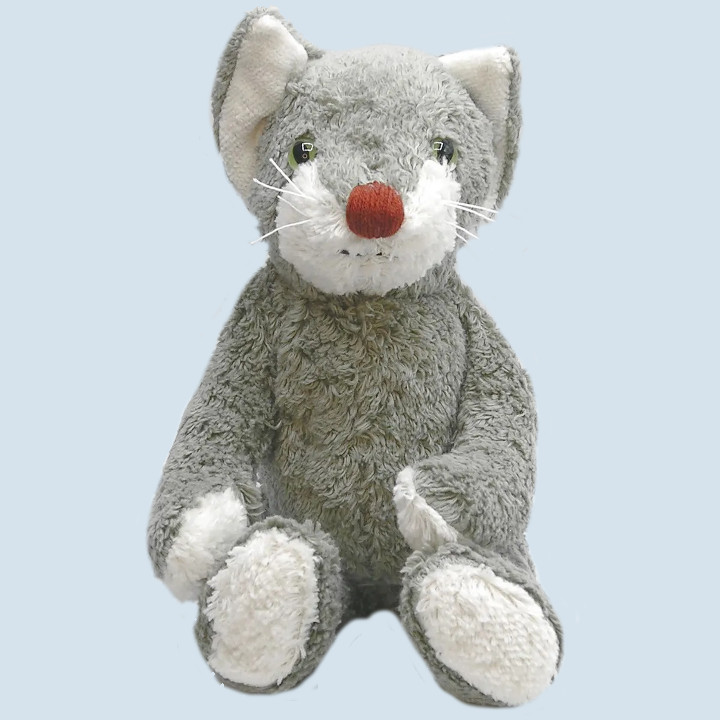 Kallisto floppy animal cat - grey, organic cotton