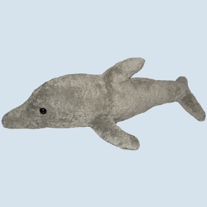 Kallisto cuddly animal - dolphin - grey, organic cotton