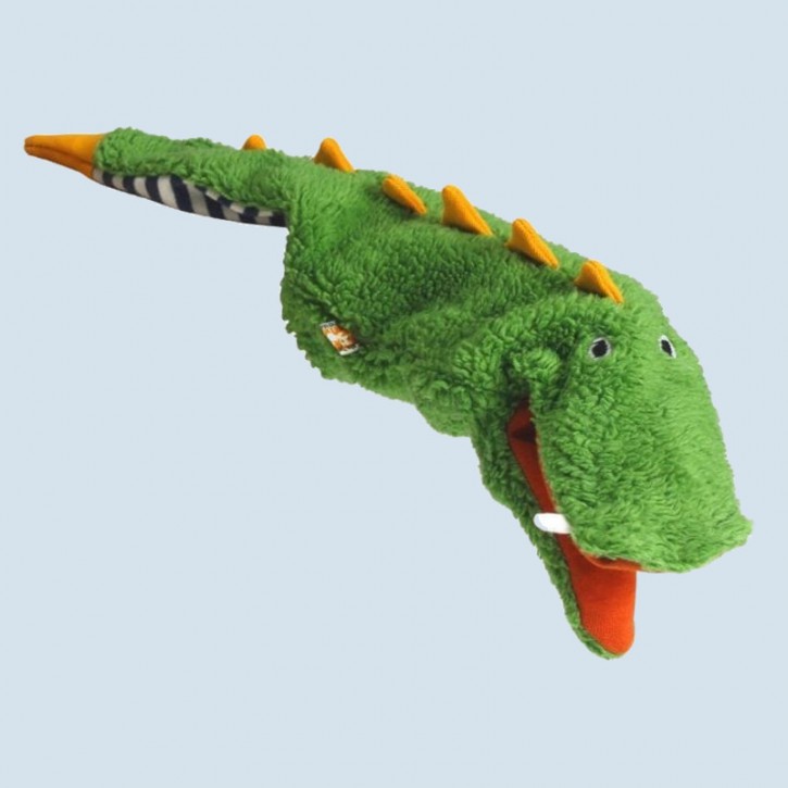 Lana hand puppet - crocodile, eco