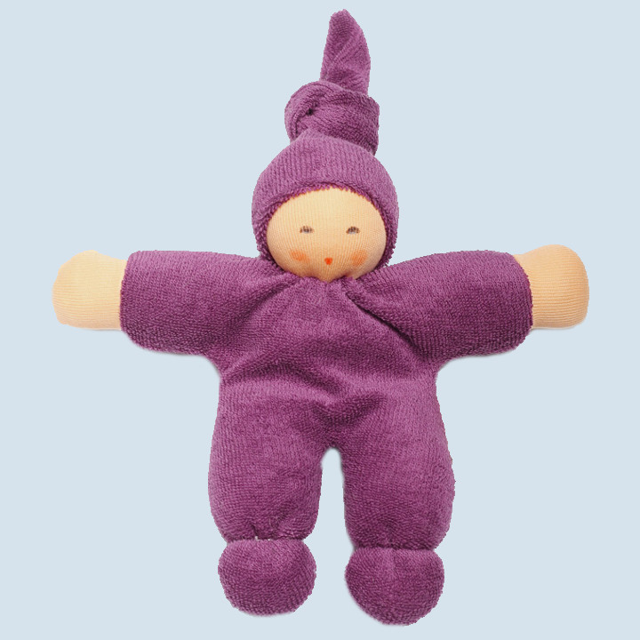 Nanchen doll Pimpel - purple, organic cotton