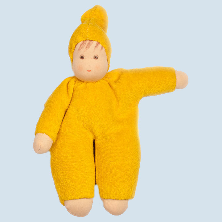 Nanchen Puppe - Schmuse gelb, Bio Baumwolle