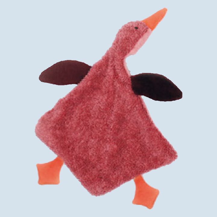 Nanchen eco doll - baby comforter wild goose, red, organic cotton