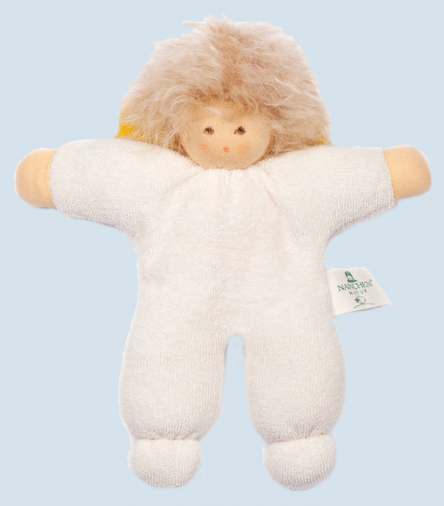 Nanchen doll guardian angel with hairs - organic cotton