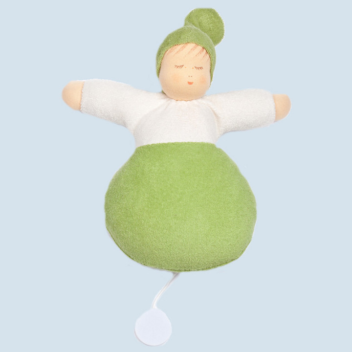 Nanchen Spieluhr träum süß - grün, Bio Baumwolle