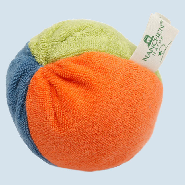 Nanchen baby ball with rattle - small, organic cotton