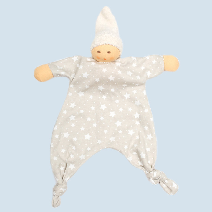 Nanchen Baby Schmusetuch - Sternengreifling, beige, Bio Baumwolle