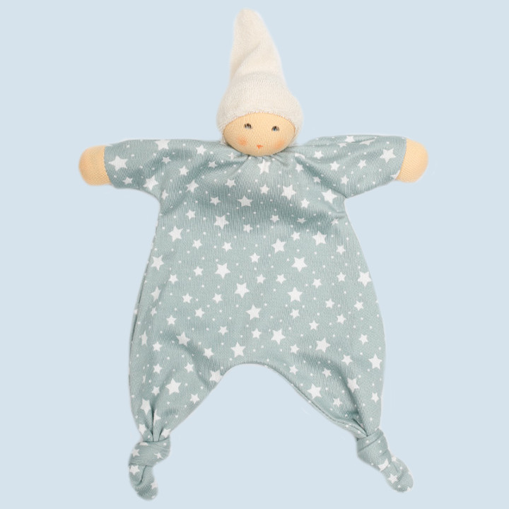 Nanchen baby comforter - star - blue, organic cotton