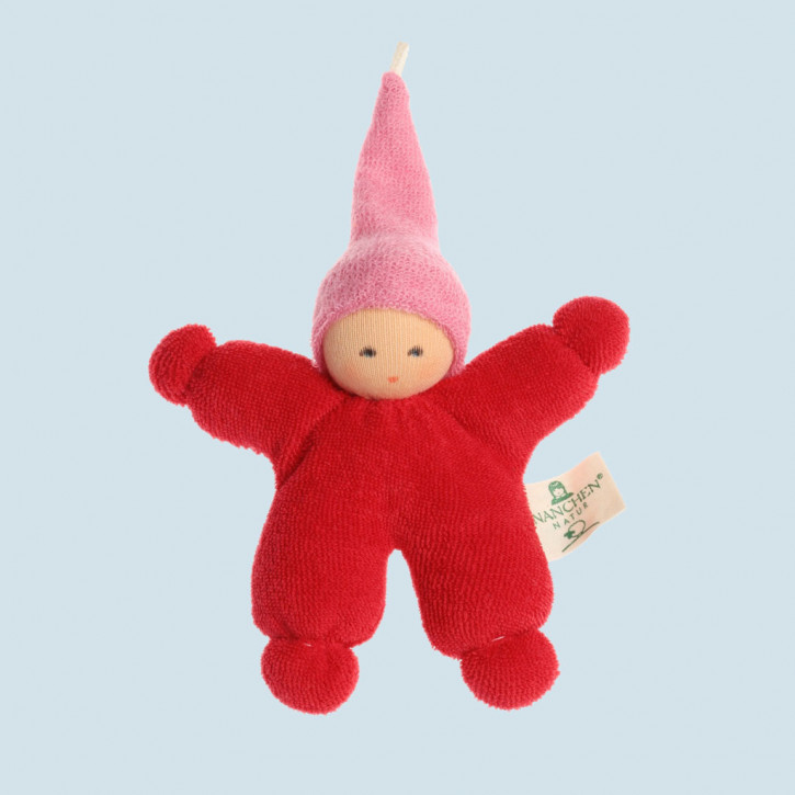 Nanchen eco doll - little gnome red - organic cotton