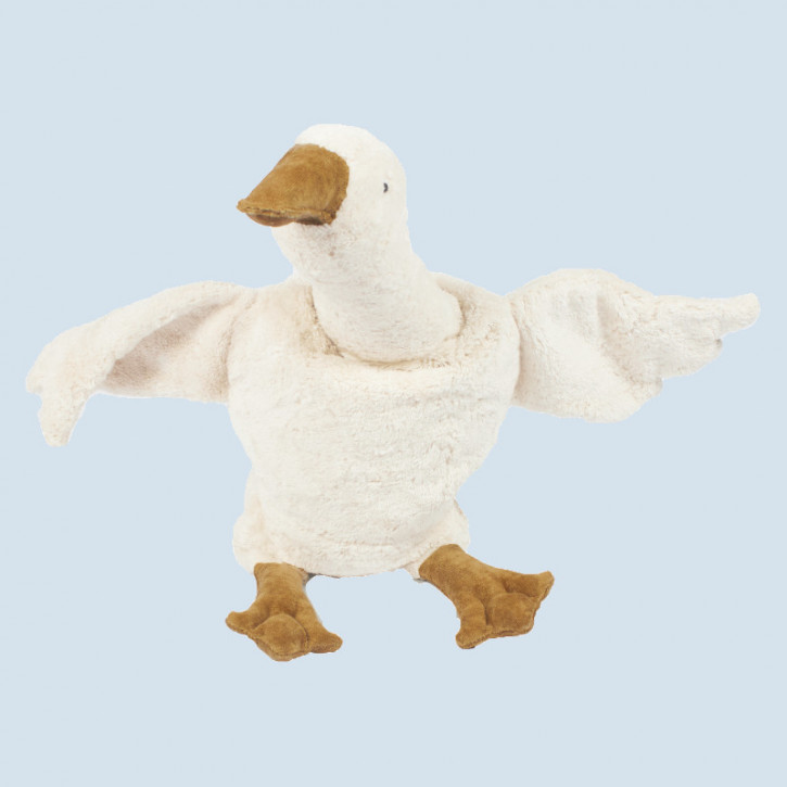 Senger cuddly animal goose white - large - organic cotton