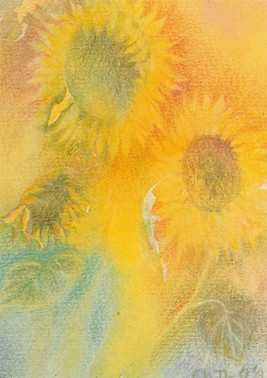 Kunstpostkarte -  Sonnenblumen