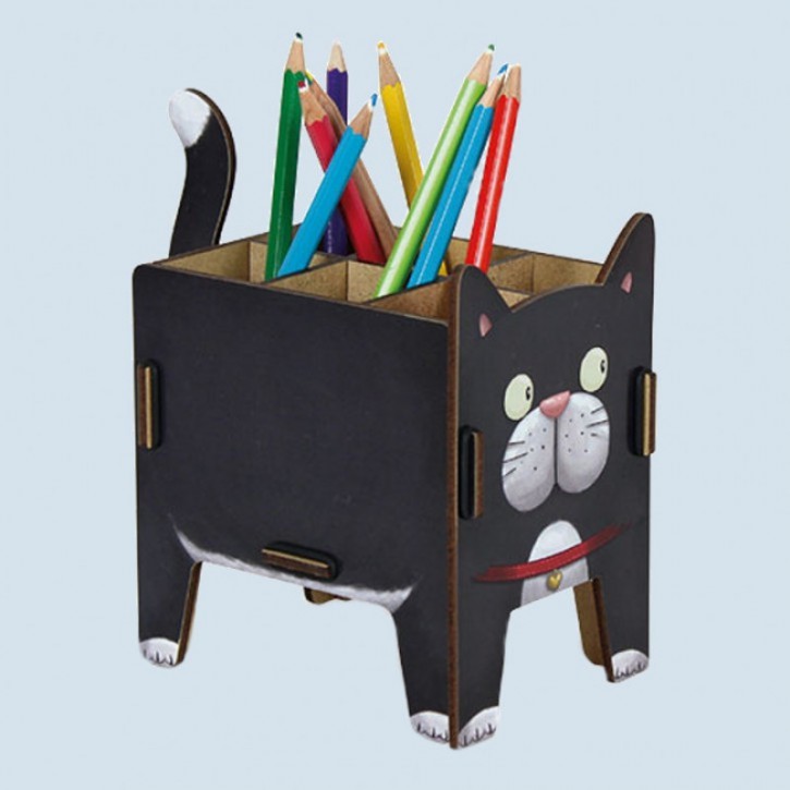 Werkhaus wooden pen box - cat