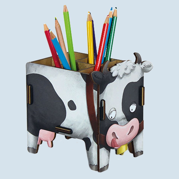 Werkhaus wooden pen box - cow