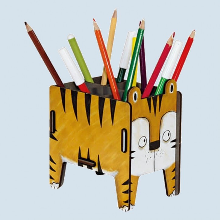 Werkhaus wooden pen box - tiger