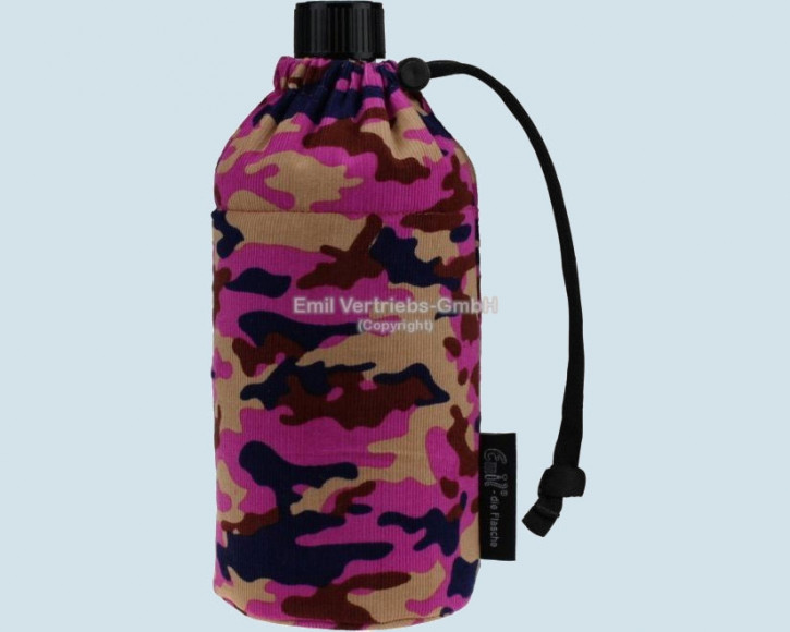 Emil die Flasche - Trinkflasche Camouflage pink - 0,6 L