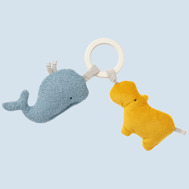 fehn NATUR - grasping hippo and whale - organic cotton