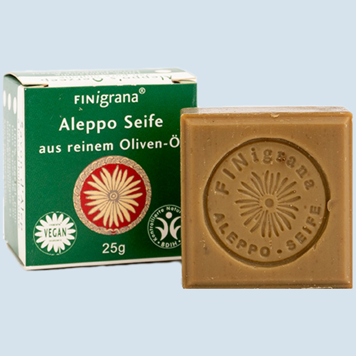 Finigrana - Aleppo Seife - Olive, Gästeseife, in der Box