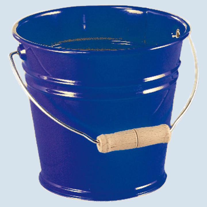 Glueckskaefer - metal bucket, blue