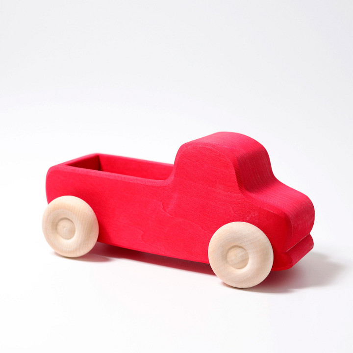 Grimms wooden toy - large truck, red