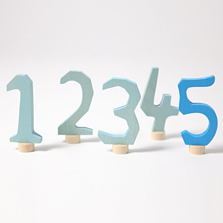 Grimms - Steckfiguren Zahlenstecker 1-5 - blau