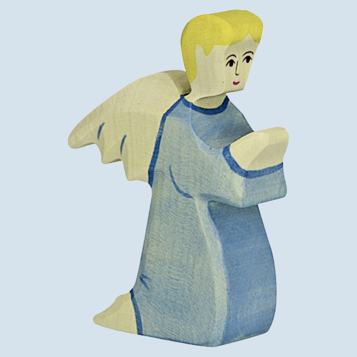 Holztiger - wooden figure - Angel blue