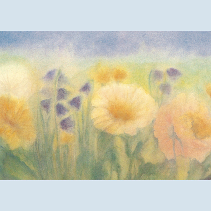 Kunstpostkarte - Wiesenblumen, Mellinger