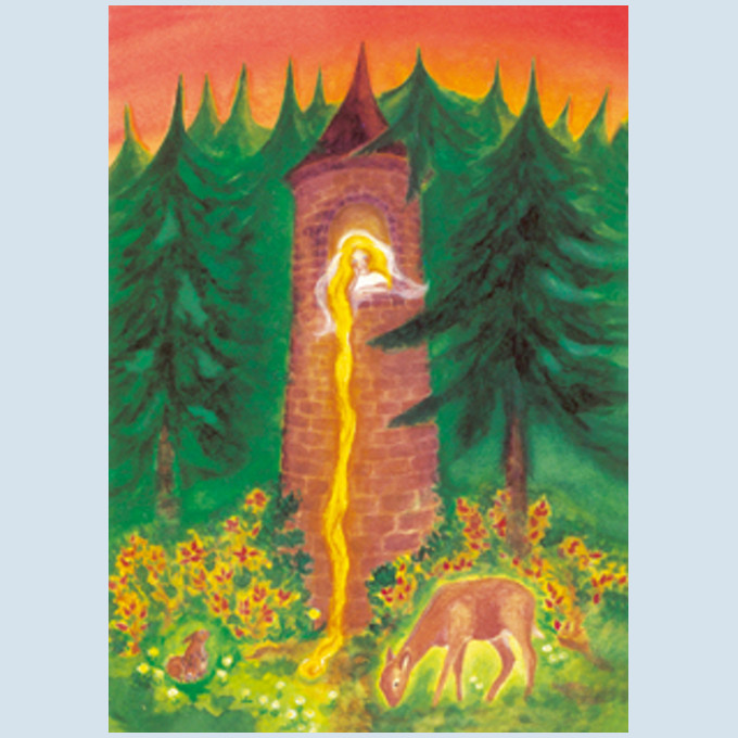 Kunstpostkarte - Rapunzel