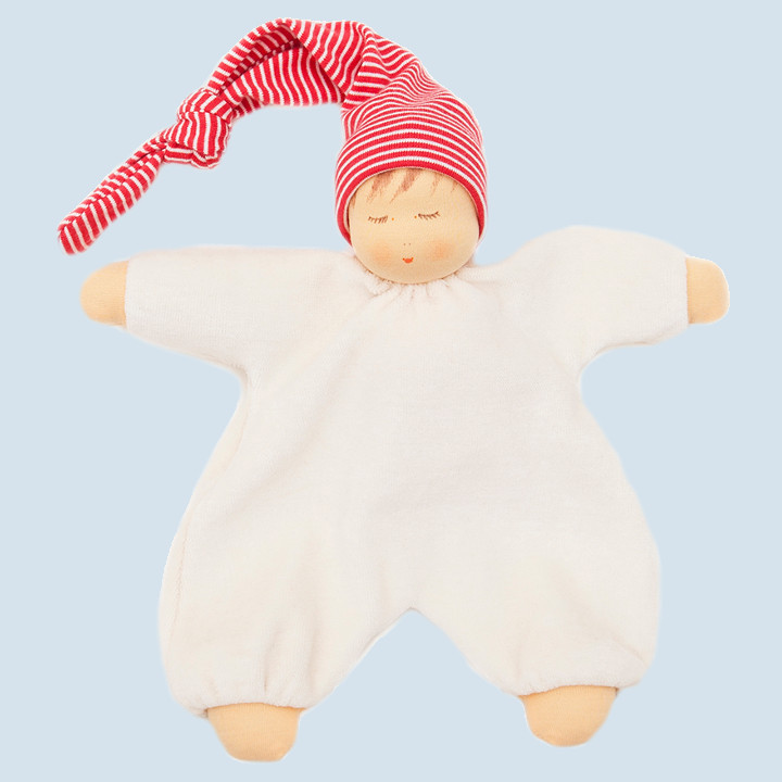 Nanchen Puppe - Schlafpuppe rot, Bio Baumwolle