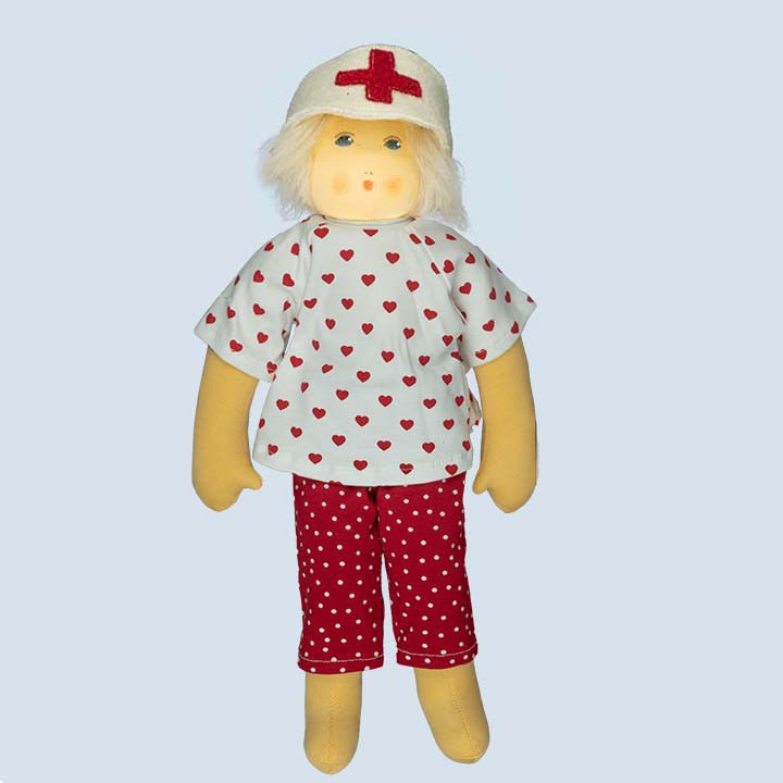 Nanchen Bio Puppe - Anziehpuppe Luisa mit Kleidung
