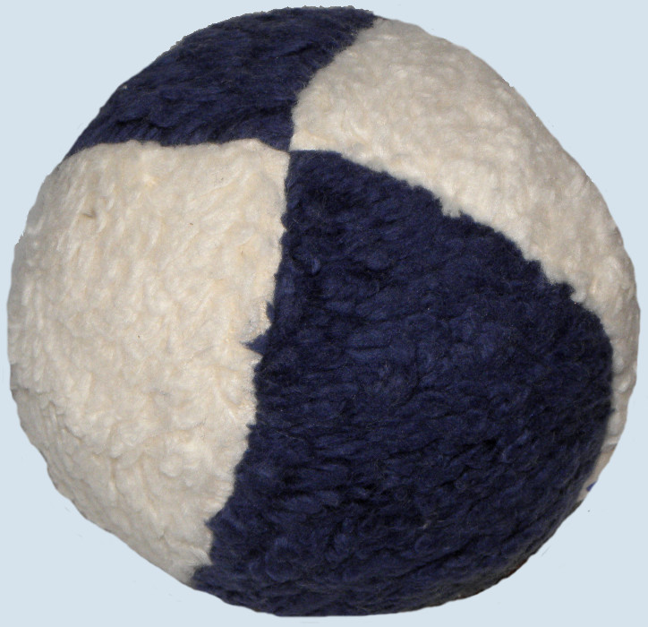 plue natur - baby ball, white-blue, eco