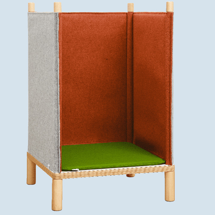timkid Sila - Sessel für Kinder - Akustikmöbel, orange-grün