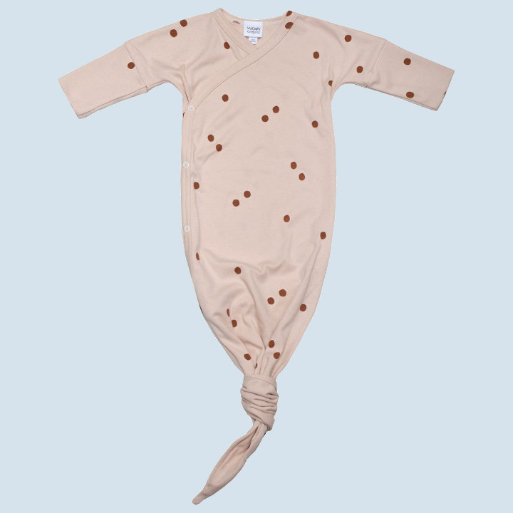 wooly organic - baby knotted kimono gown, ecru, eco