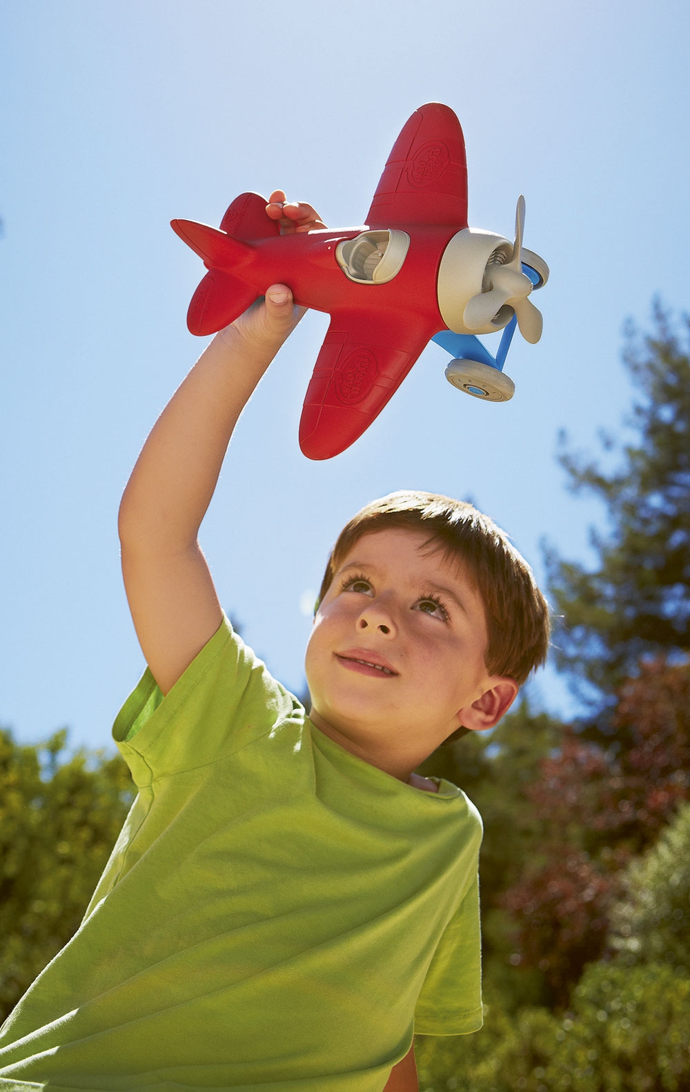 GreenToys Flugzeug Rot umweltfreundliches Kinderspielzeug Recycling Kunststoff 