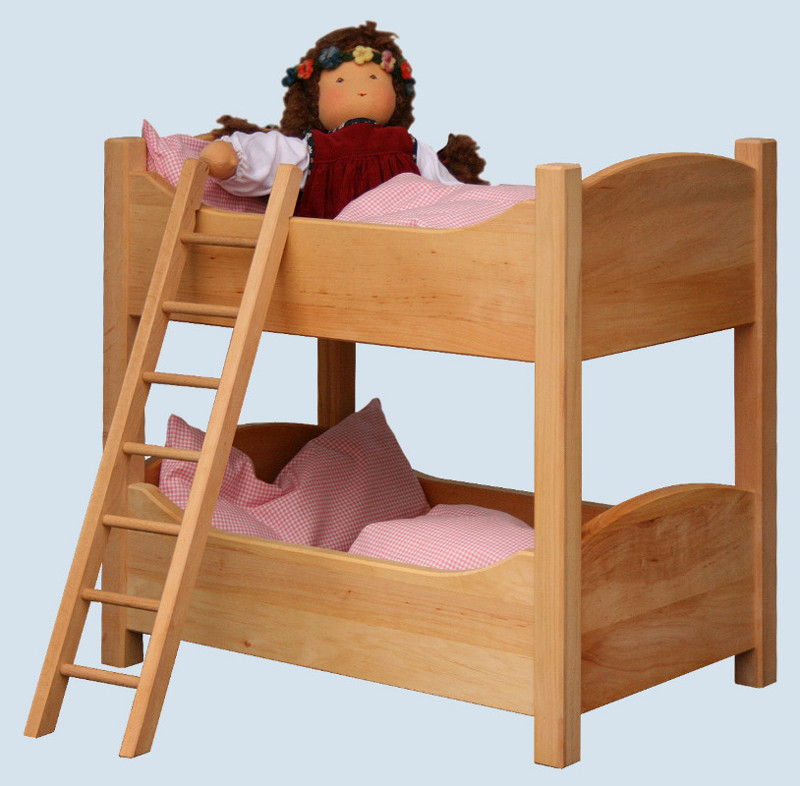 Schoellner Wooden Furniture For Dolls, Wooden Doll Bunk Beds With Ladder