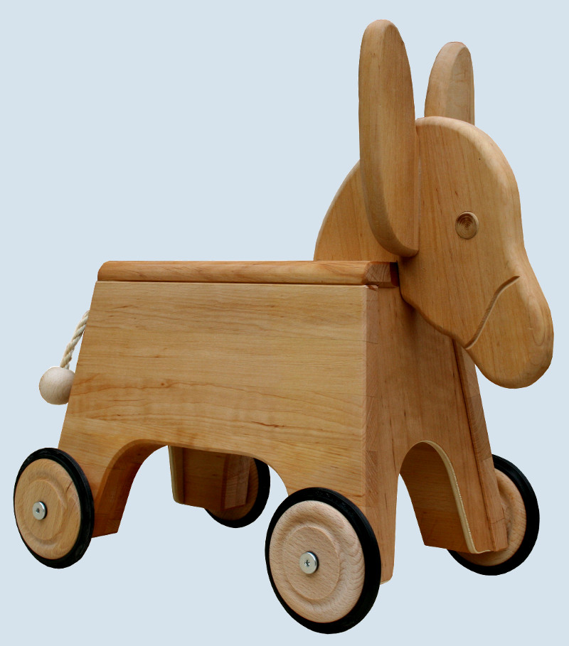 Grimm's Wooden Toys  Wooden Horse on Wheels