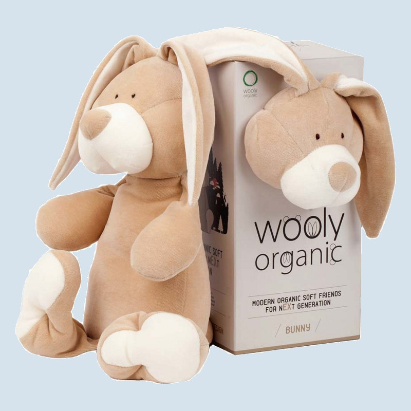 Wooly Organic Plüschhase Baby Kuschelhase kbA 22 cm