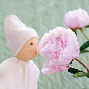 Nanchen eco doll - Schmuse white, organic cotton