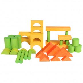 Beck - wooden building blocks - colored, extension