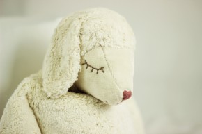 Senger cuddly animal - sheep, white, small, eco