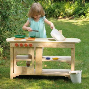 Erzi - outdoor play kitchen, wood