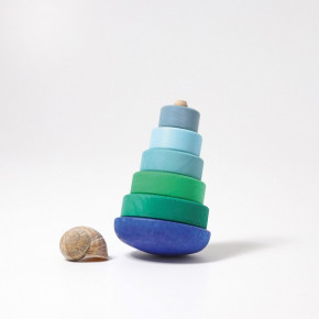 Grimms - wobbly stacking tower, blue